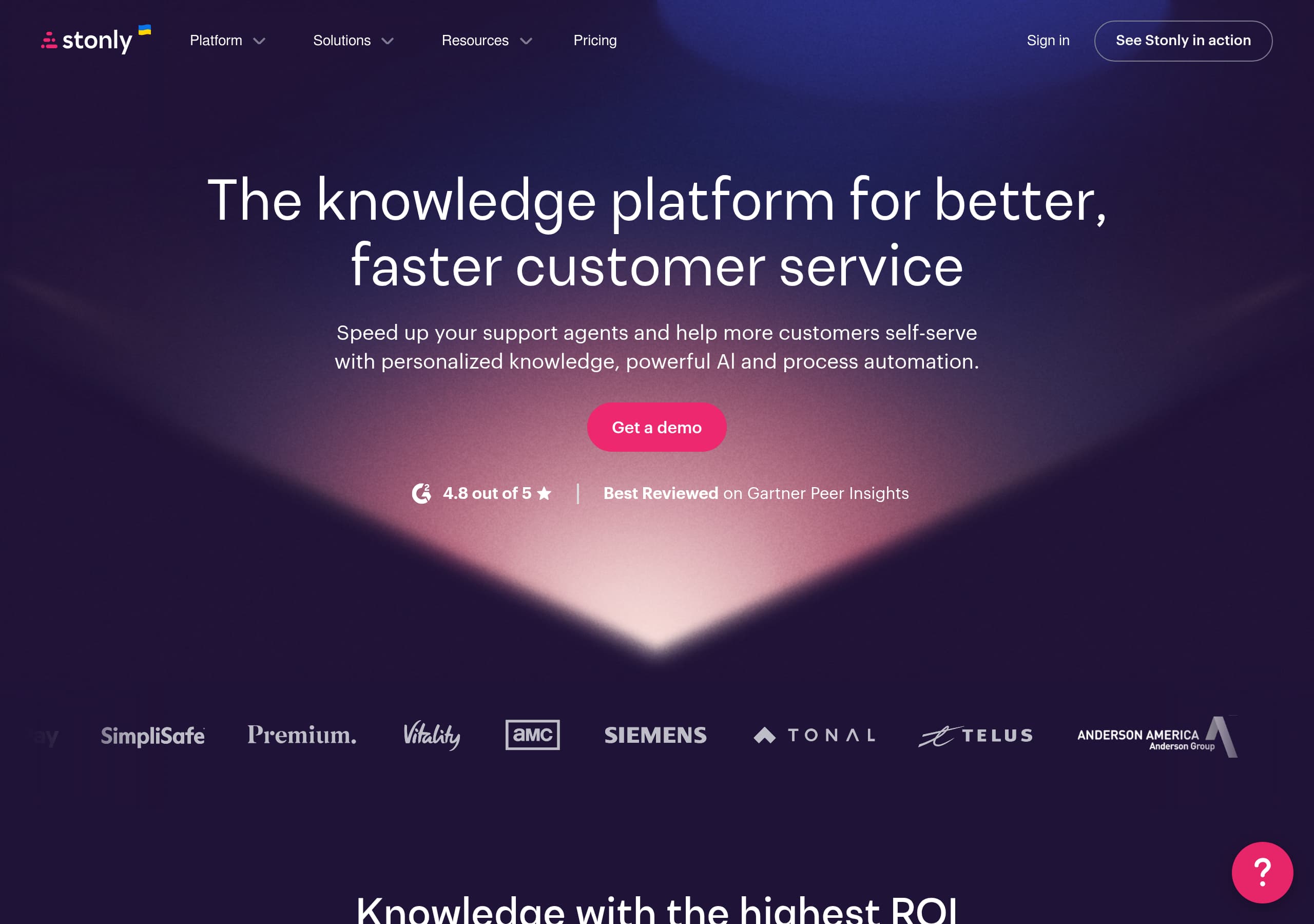 Stonly – Footer screenshot Footer – Stonly website breakdown