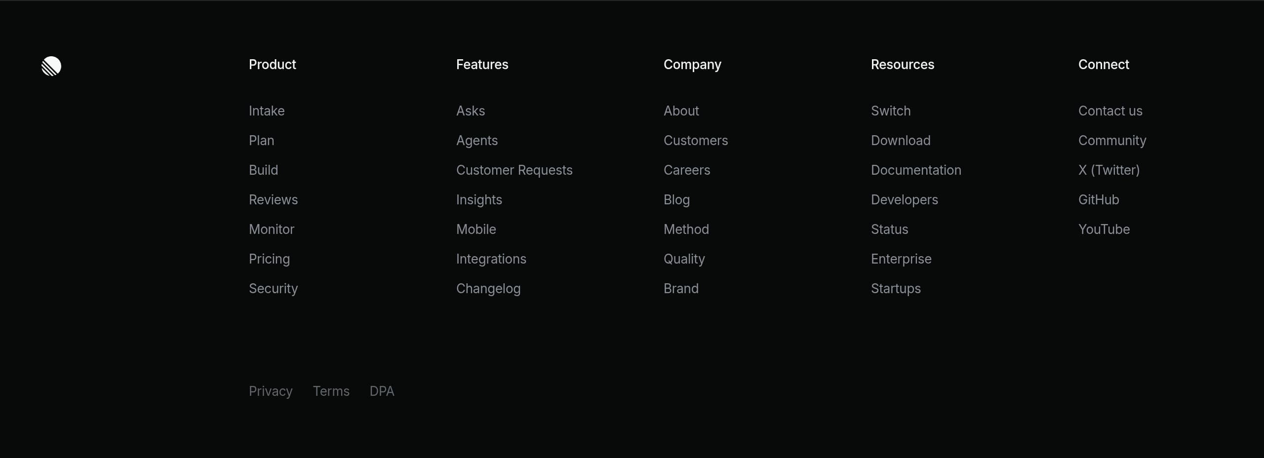 Linear – Footer screenshot Footer – Linear website breakdown