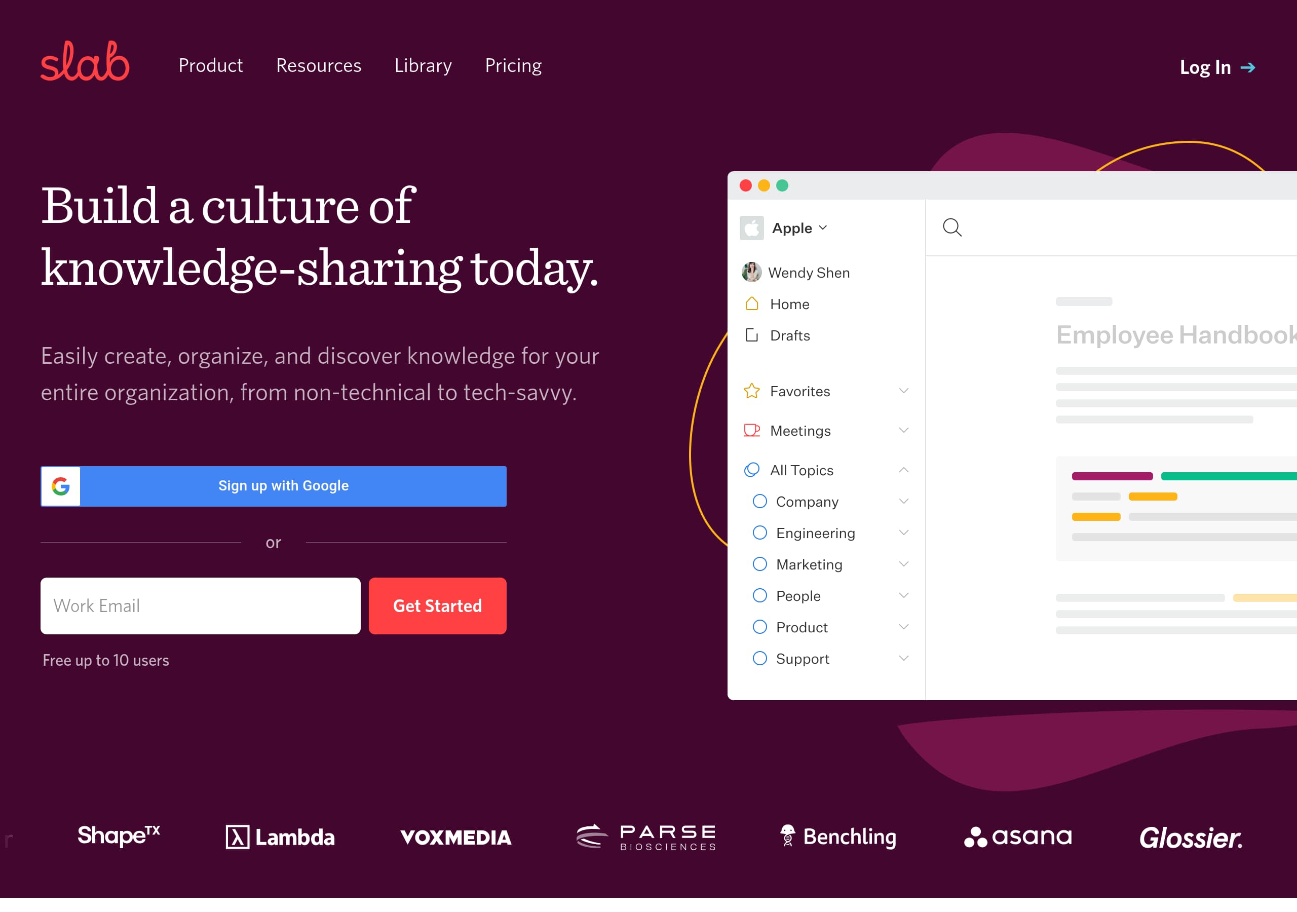 Slab – Footer screenshot Footer – Slab website breakdown