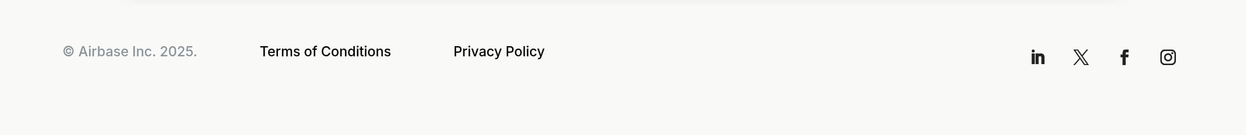 Airbase – Footer screenshot Footer – Airbase website breakdown